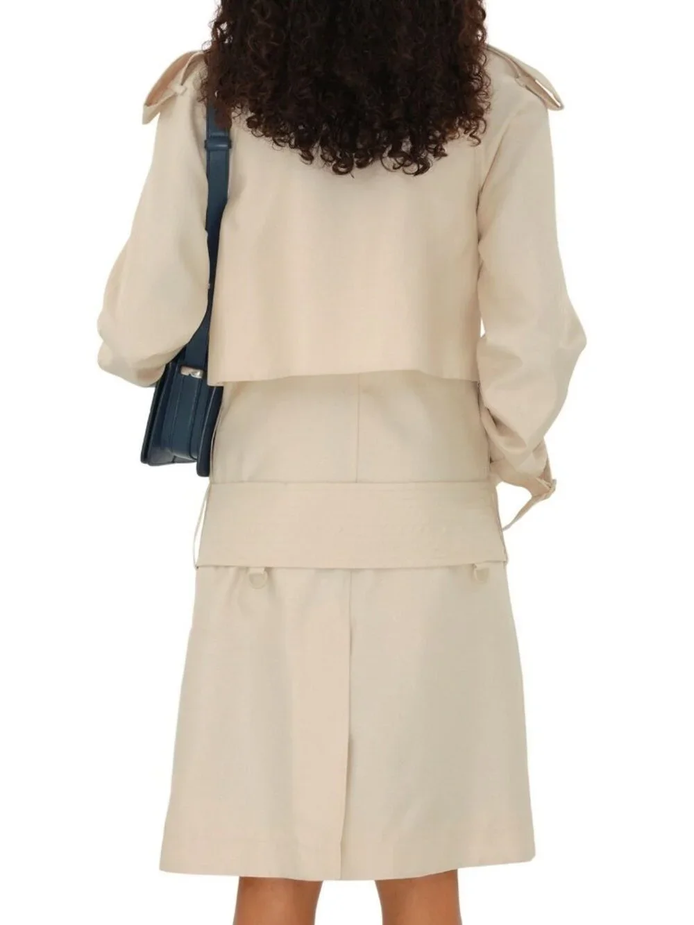 $3550 Burberry Women's Silk Blend Belted Trench Coat Jacket in Grain Size US 10 - Picture 2 of 6